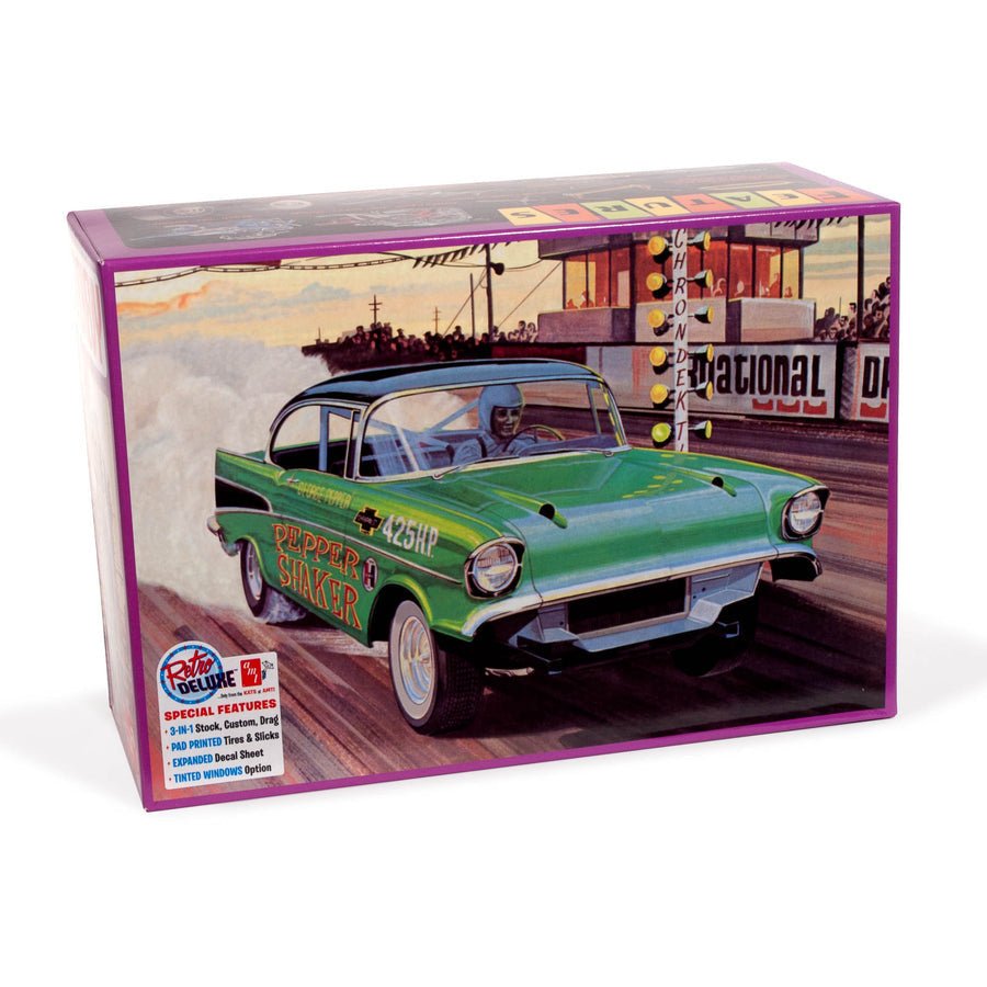 AMT 1957 Chevy Bel Air "Pepper Shaker" Silent Box 1/25 Scale Model Kit