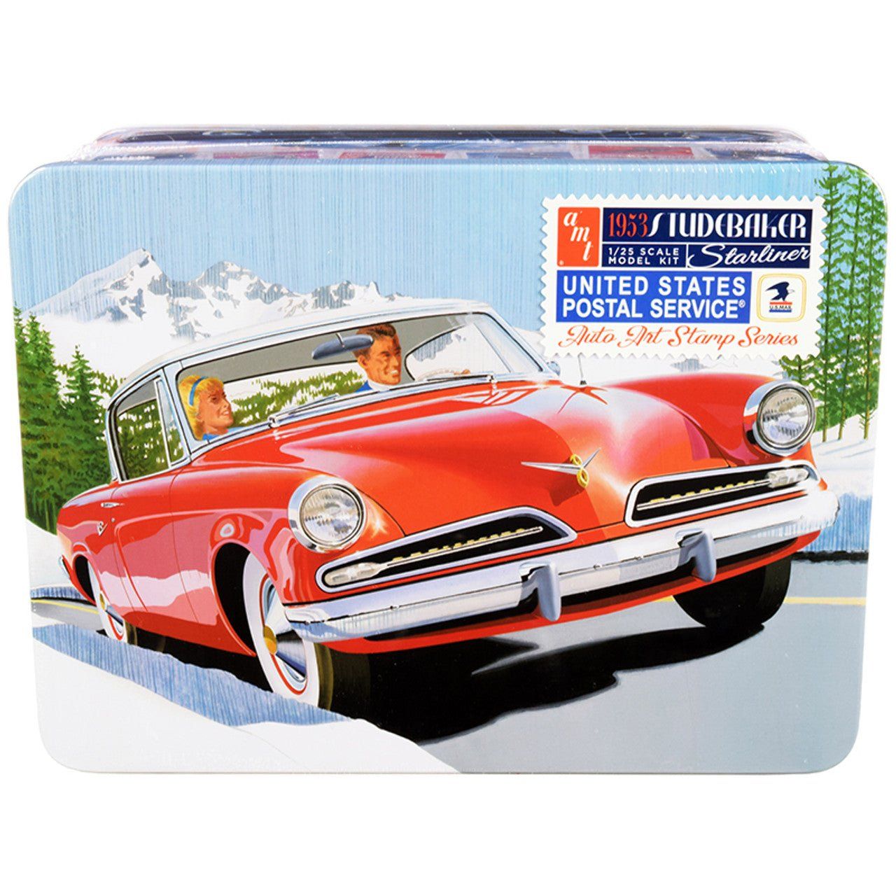 AMT 1/25 1953 Studebaker Starliner-USPS with Collectibles Tin
