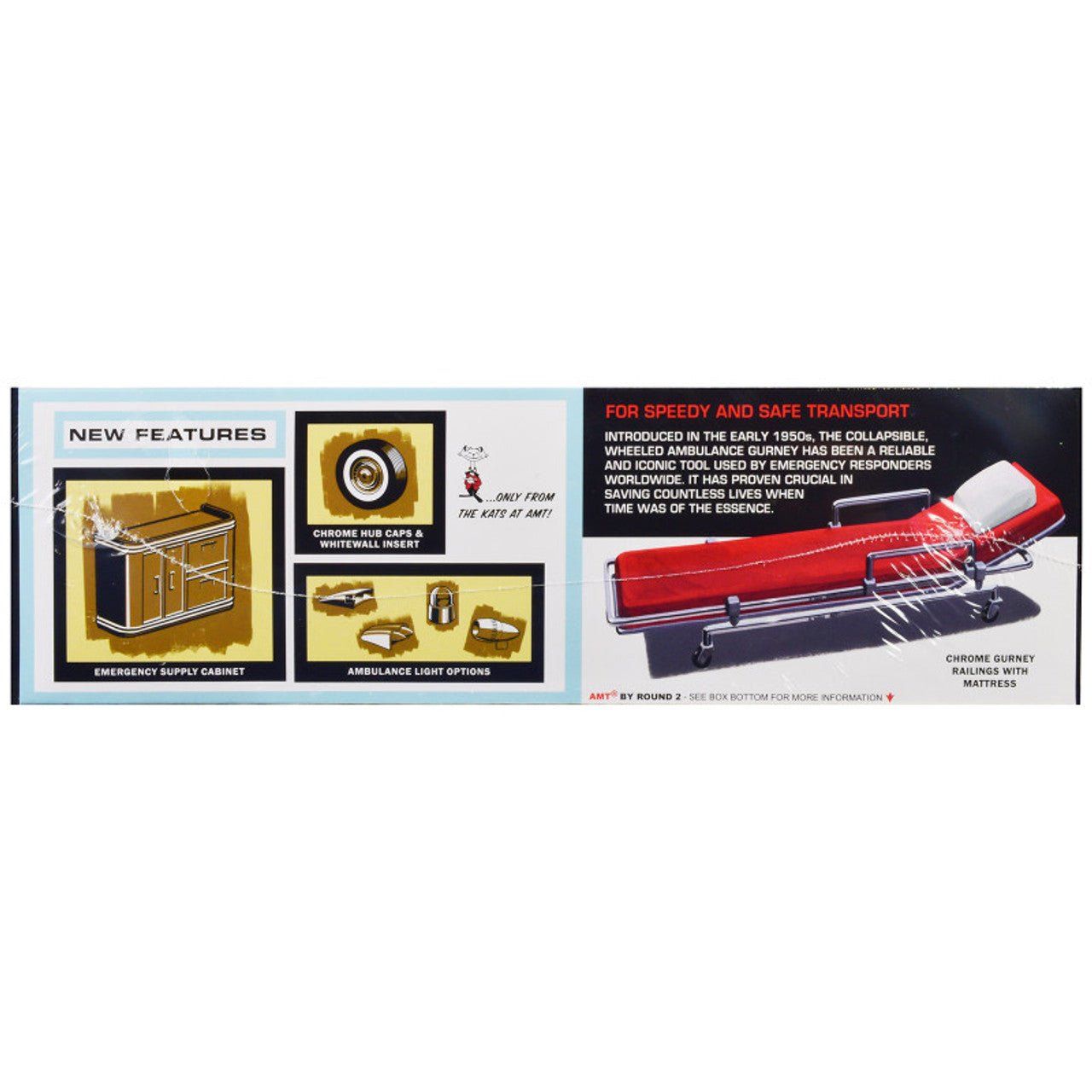 AMT 1395 1/25 1959 Cadillac Ambulance with Gurney
