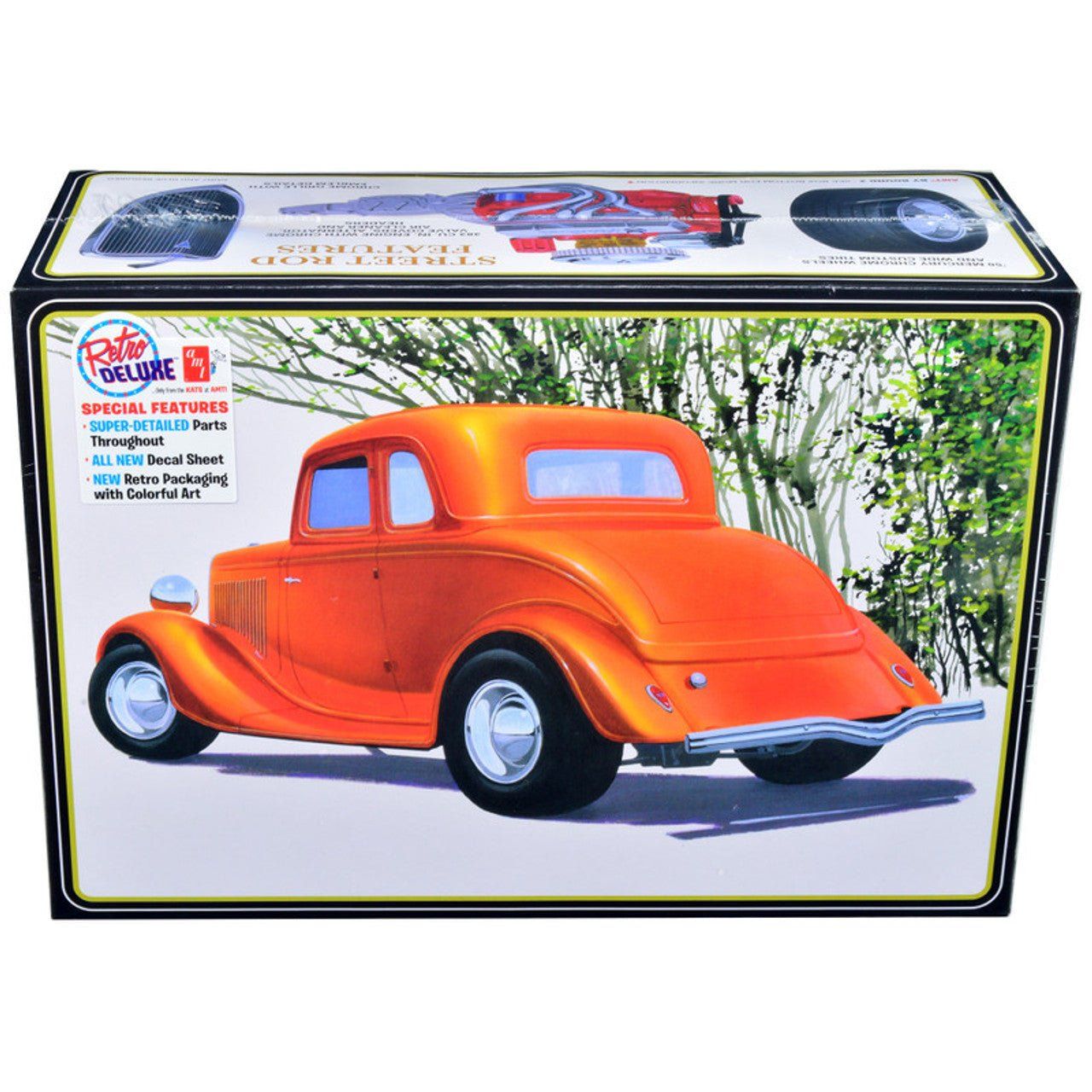 AMT 1934 Ford 5-Window Coupe Street Rod 1/25 Scale Model Kit