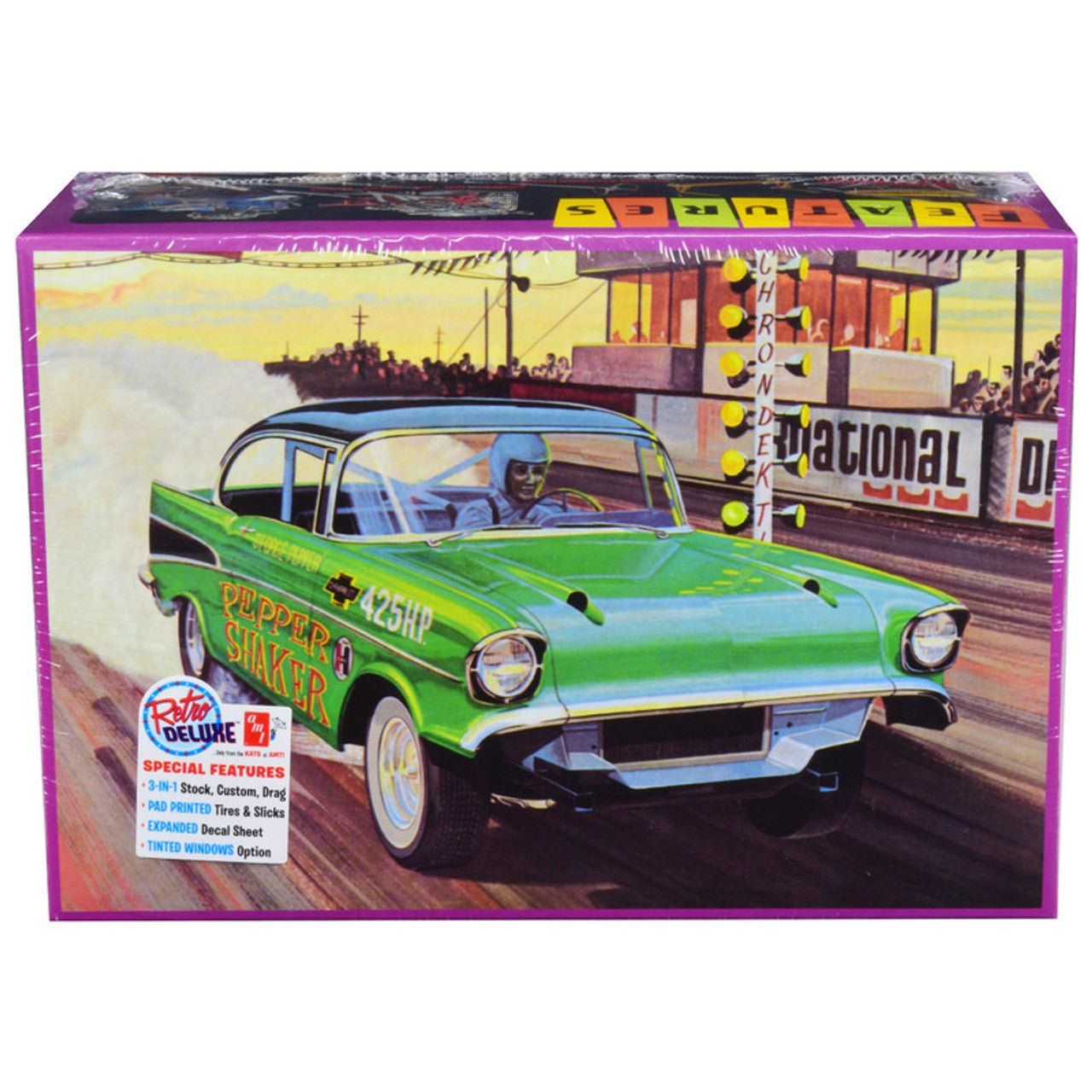 AMT 1957 Chevy Bel Air "Pepper Shaker" Silent Box 1/25 Scale Model Kit