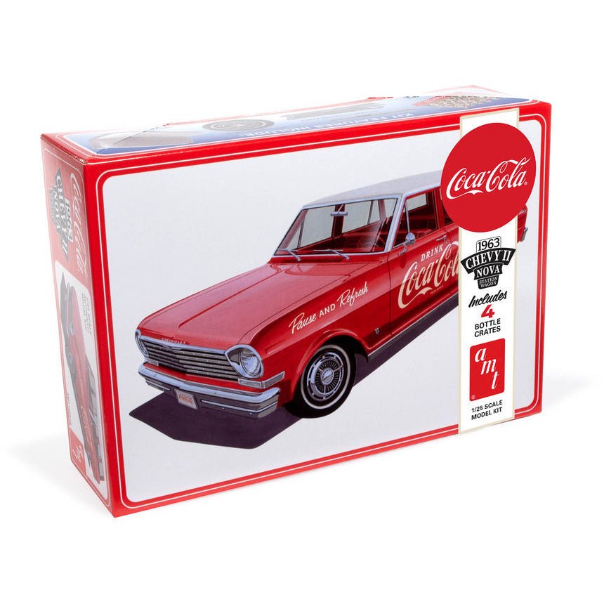 AMT 1963 Chevy II Nova Wagon w/Crates Coke 1/25 Scale Model Kit