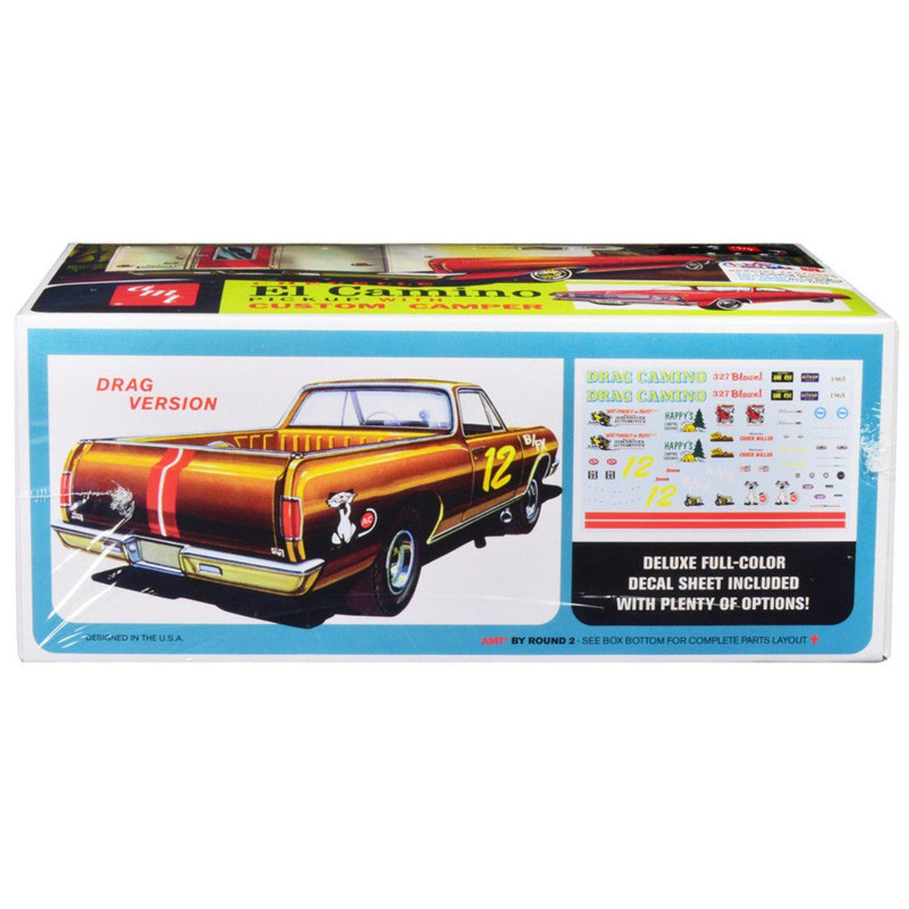 AMT 1965 CHEVY EL CAMINO W/CAMPER 1/25 SCALE MODEL KIT