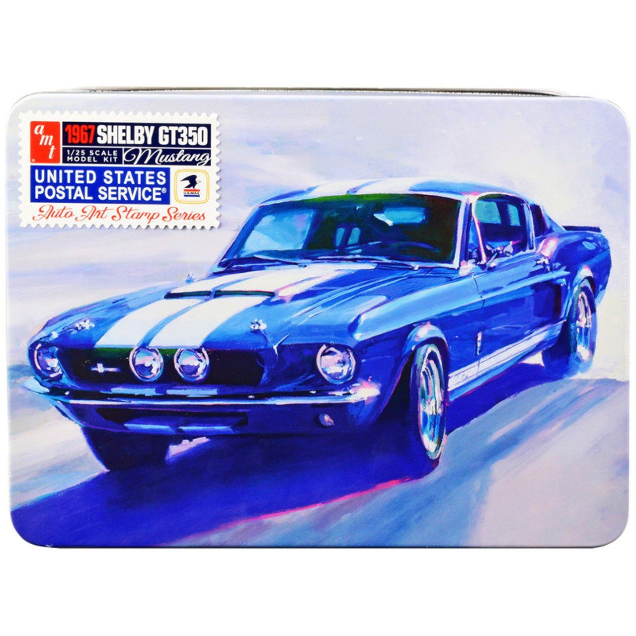 AMT 1967 SHELBY GT350 USPS STAMP SERIES (TIN) 1/25 SCALE MODEL KIT