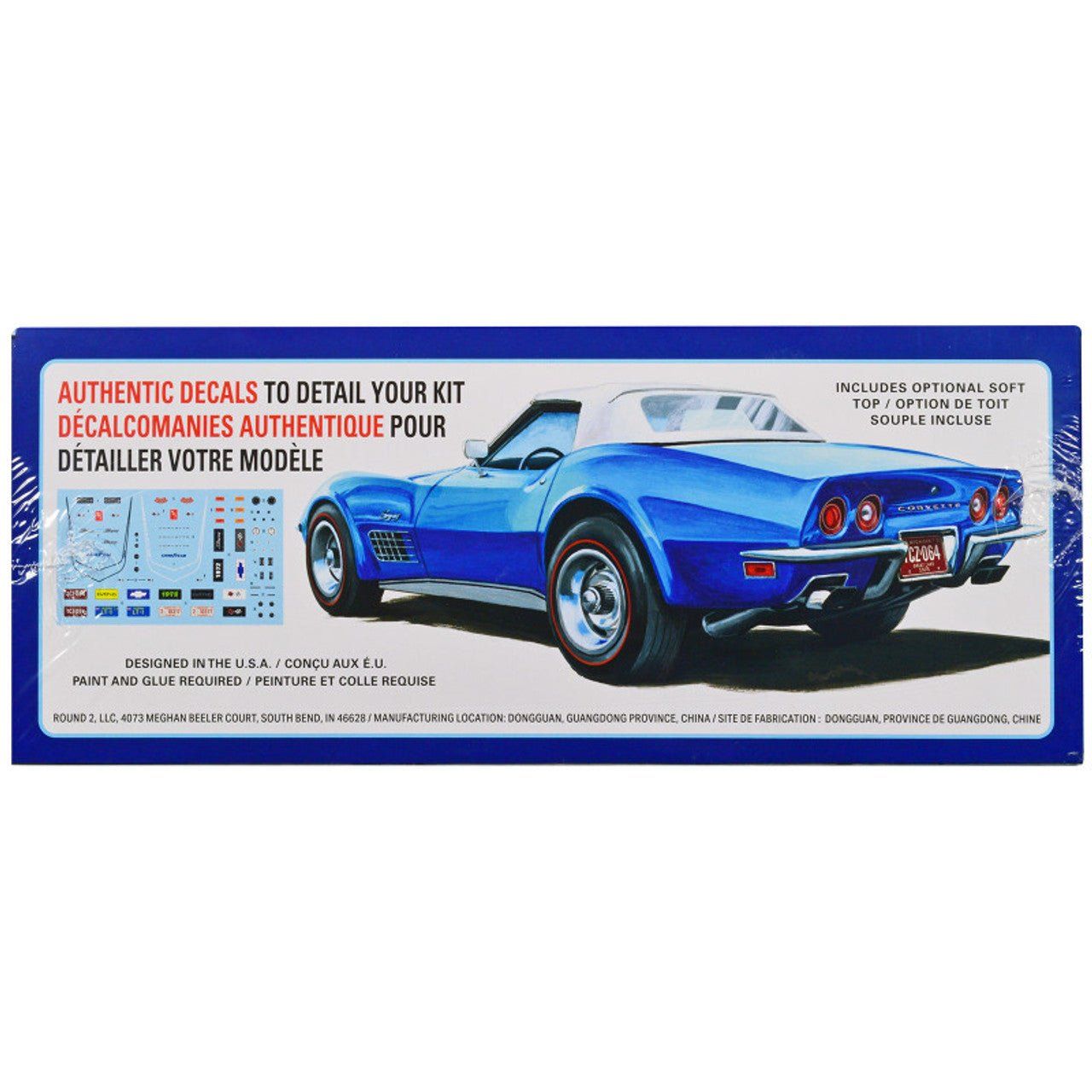 AMT 1972 Chevy Corvette Roadster 1/25 Scale Model Kit