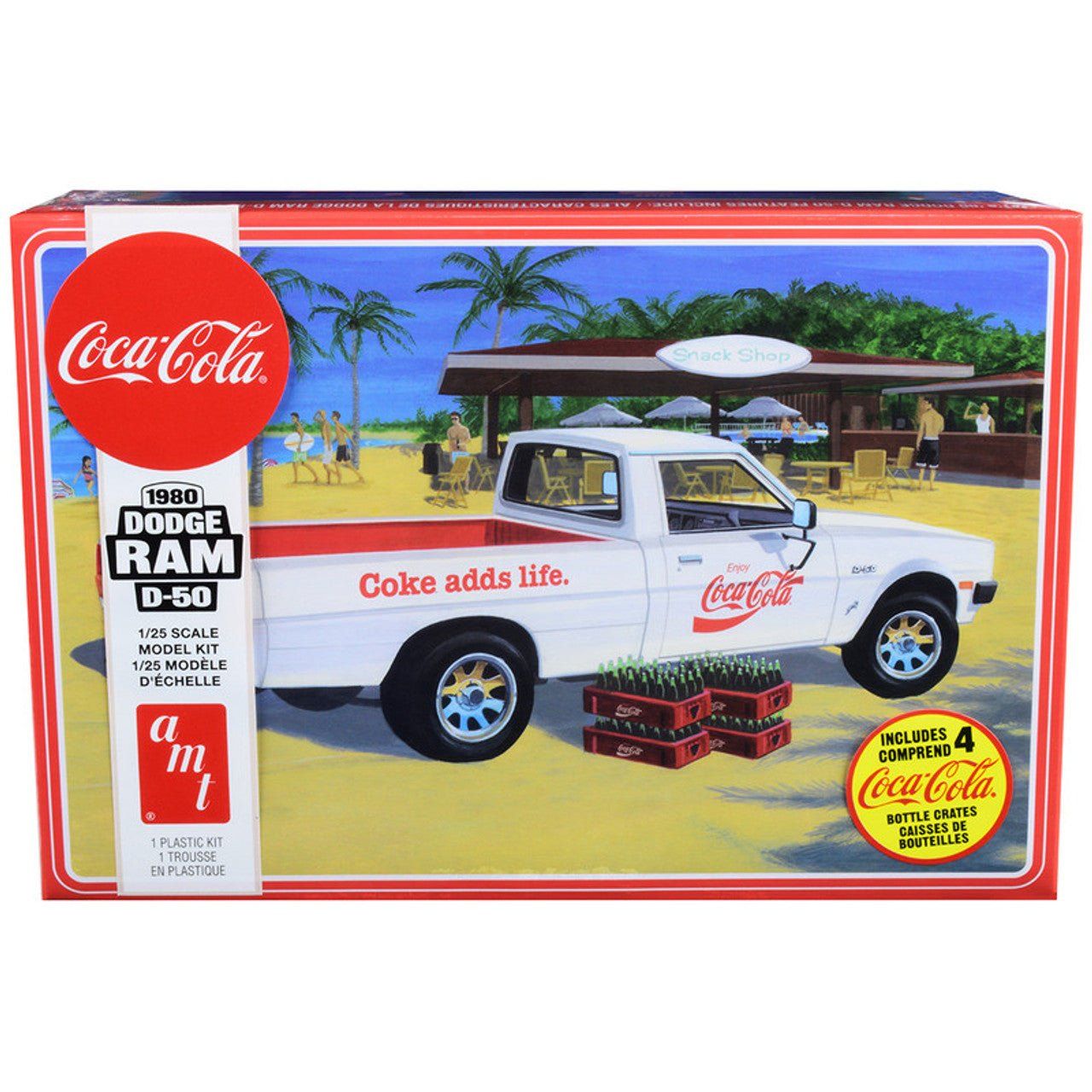 AMT 1980 Dodge Ram D-50 Pickup Coke 1/25 Scale Model Kit