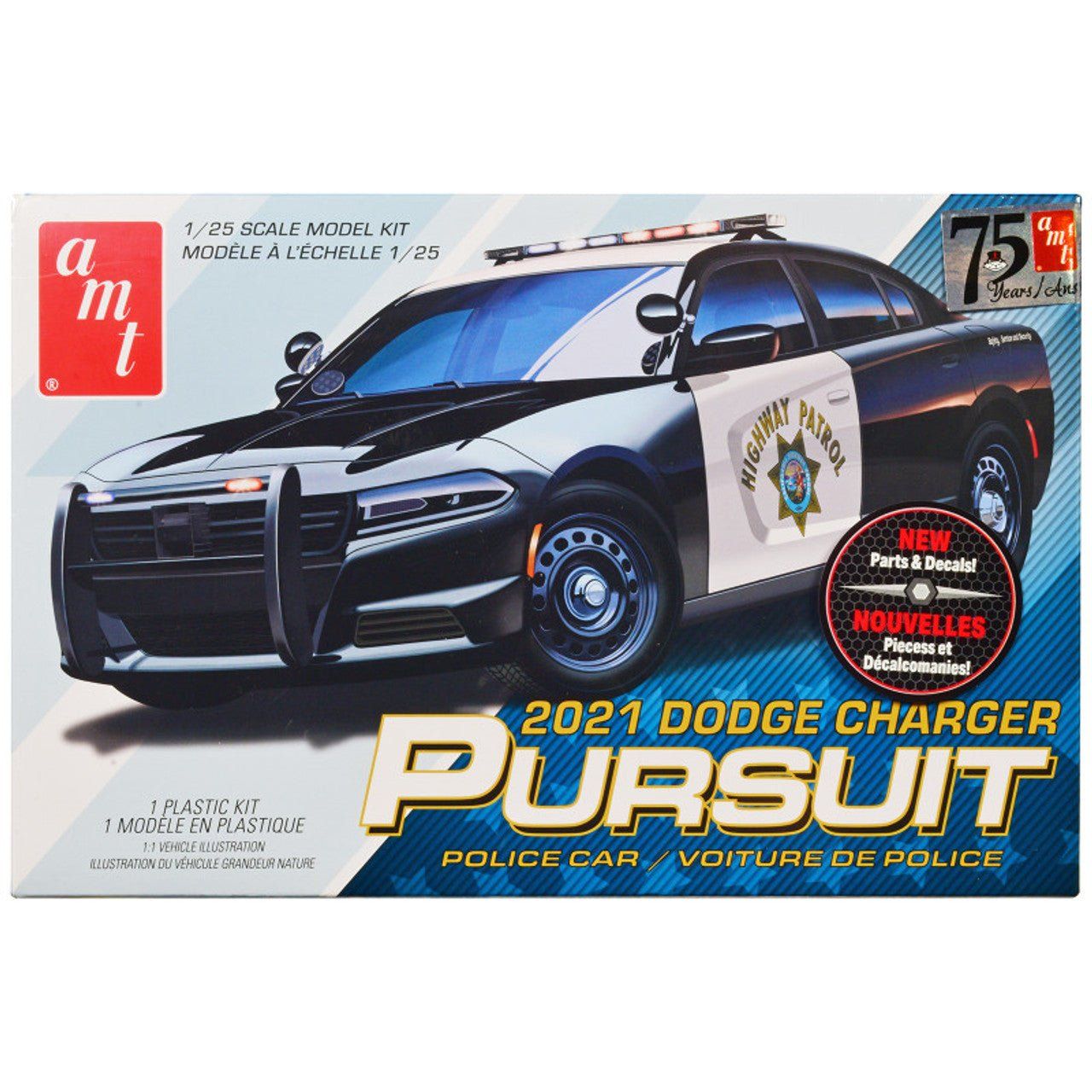 AMT 2021 Dodge Charger Pursuit Police Car 1/25 1324 Plastic Model Kit