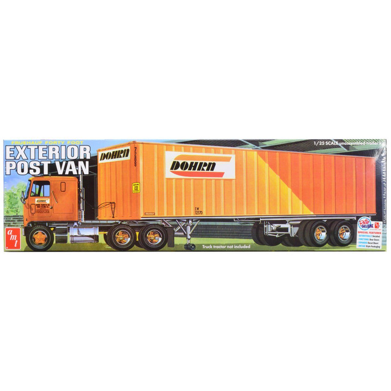 AMT 40' Fruehauf Exterior Post Trailer Dohrn 1/25 Scale Model Kit