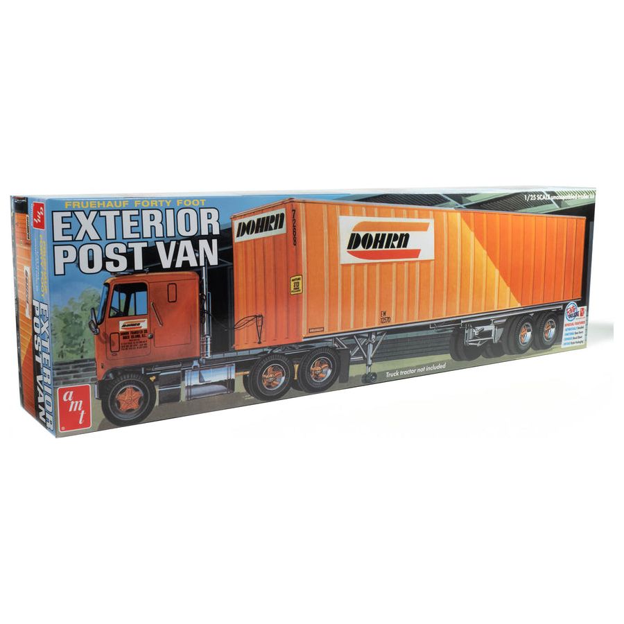 AMT 40' Fruehauf Exterior Post Trailer Dohrn 1/25 Scale Model Kit