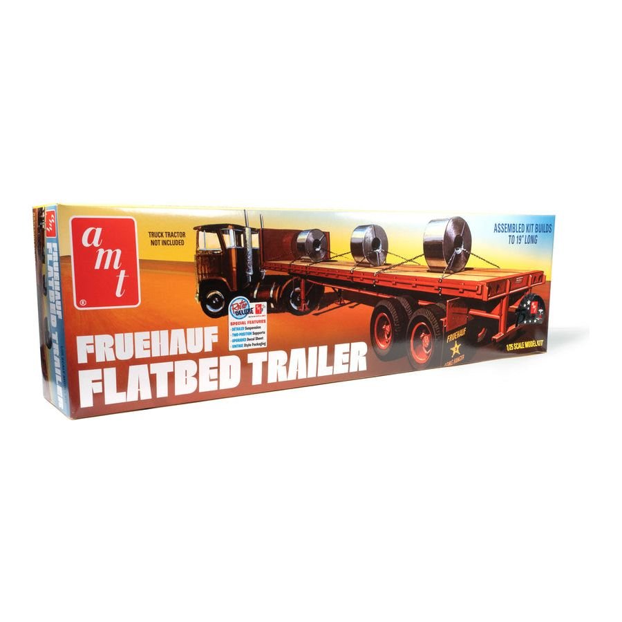 AMT Fruehauf Flatbed Trailer 1/25 Scale Model Kit