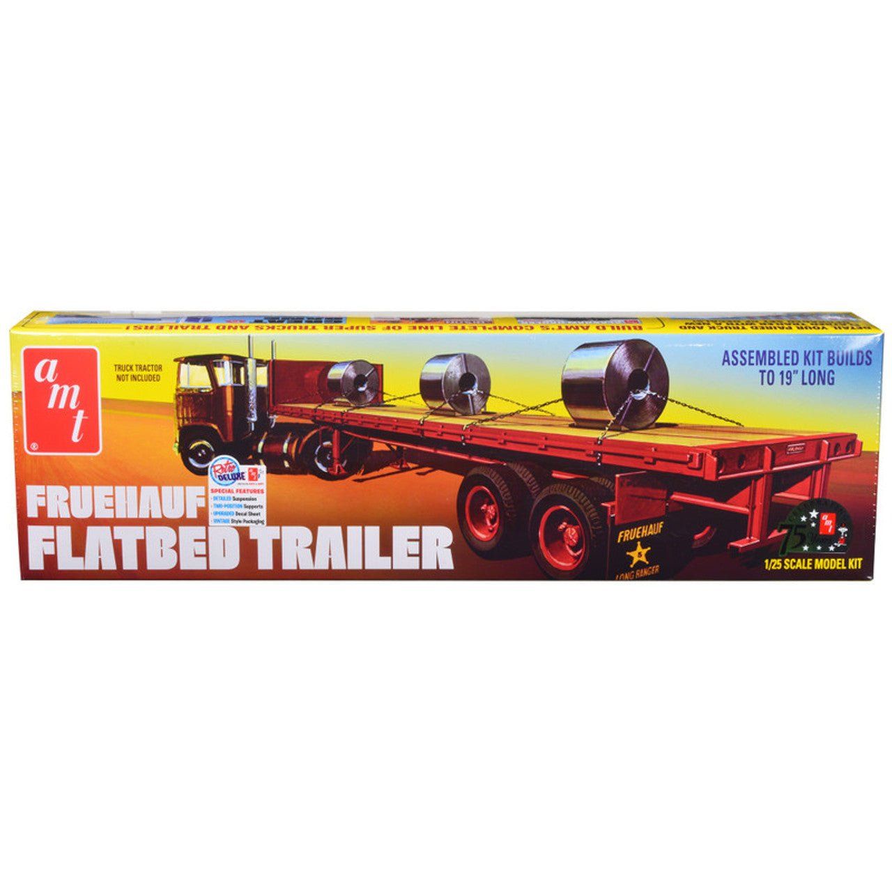 AMT Fruehauf Flatbed Trailer 1/25 Scale Model Kit