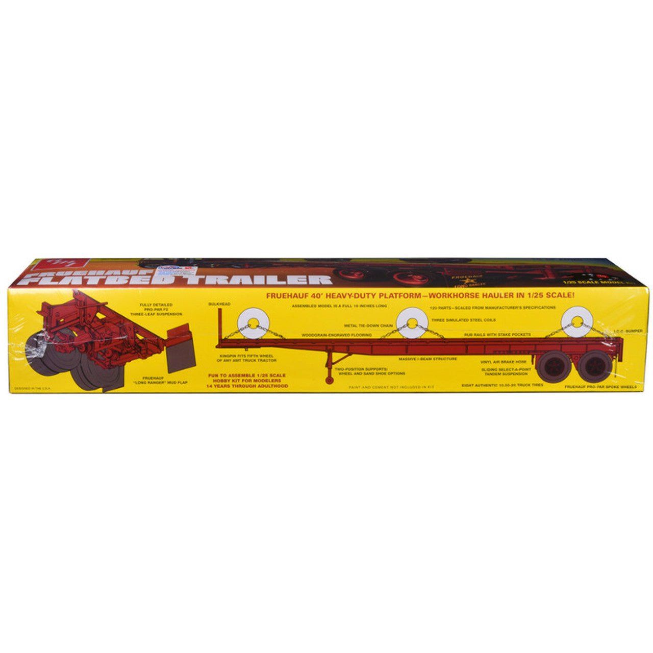 AMT Fruehauf Flatbed Trailer 1/25 Scale Model Kit