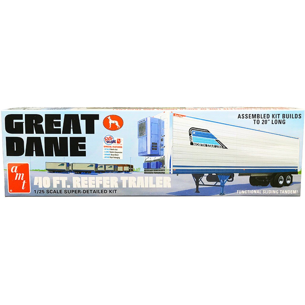 AMT Great Dane 40' Reefer Trailer 1/25 Scale Model Kit