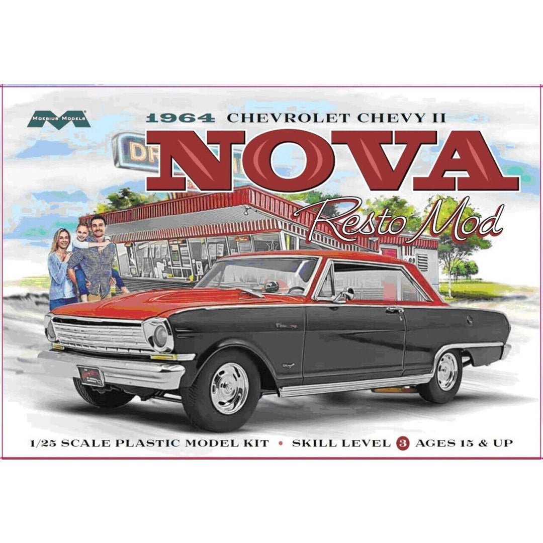 Moebius 1964 Chevy II Nova Resto Mod 1/25 Scale Model Kit