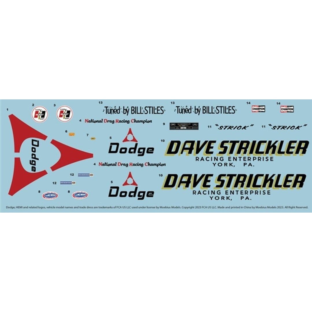 Moebius MOE2451 1/25 1965 Dave Strickler Dodge Altered Wheel Base Model King