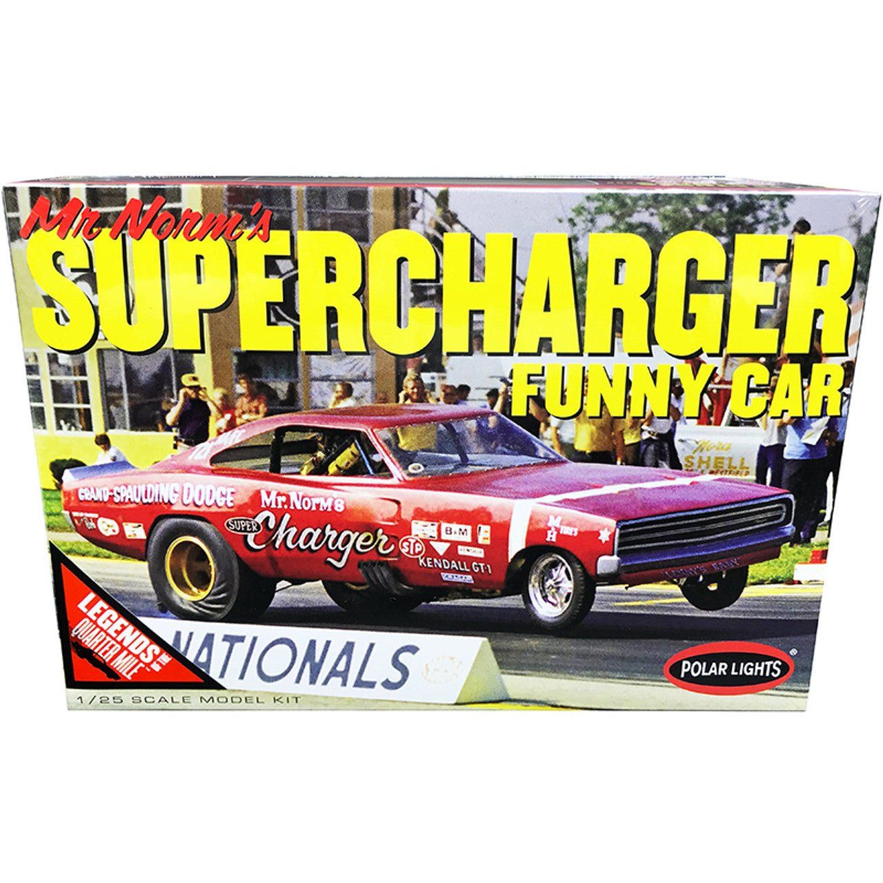Polar Lights 1969 Dodge Charger Funny Car Mr. Norm 1/25 Scale Model Kit