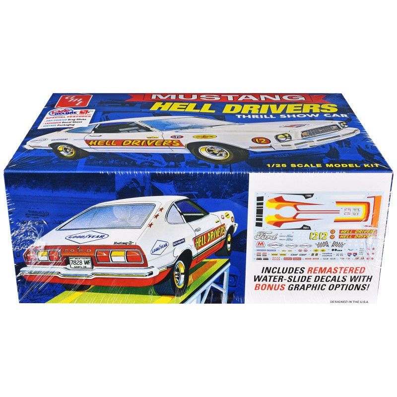 Skill 2 Model Kit 1977 Ford Mustang "Hell Drivers" Thrill Show Car 1/25 Scale Model by AMT