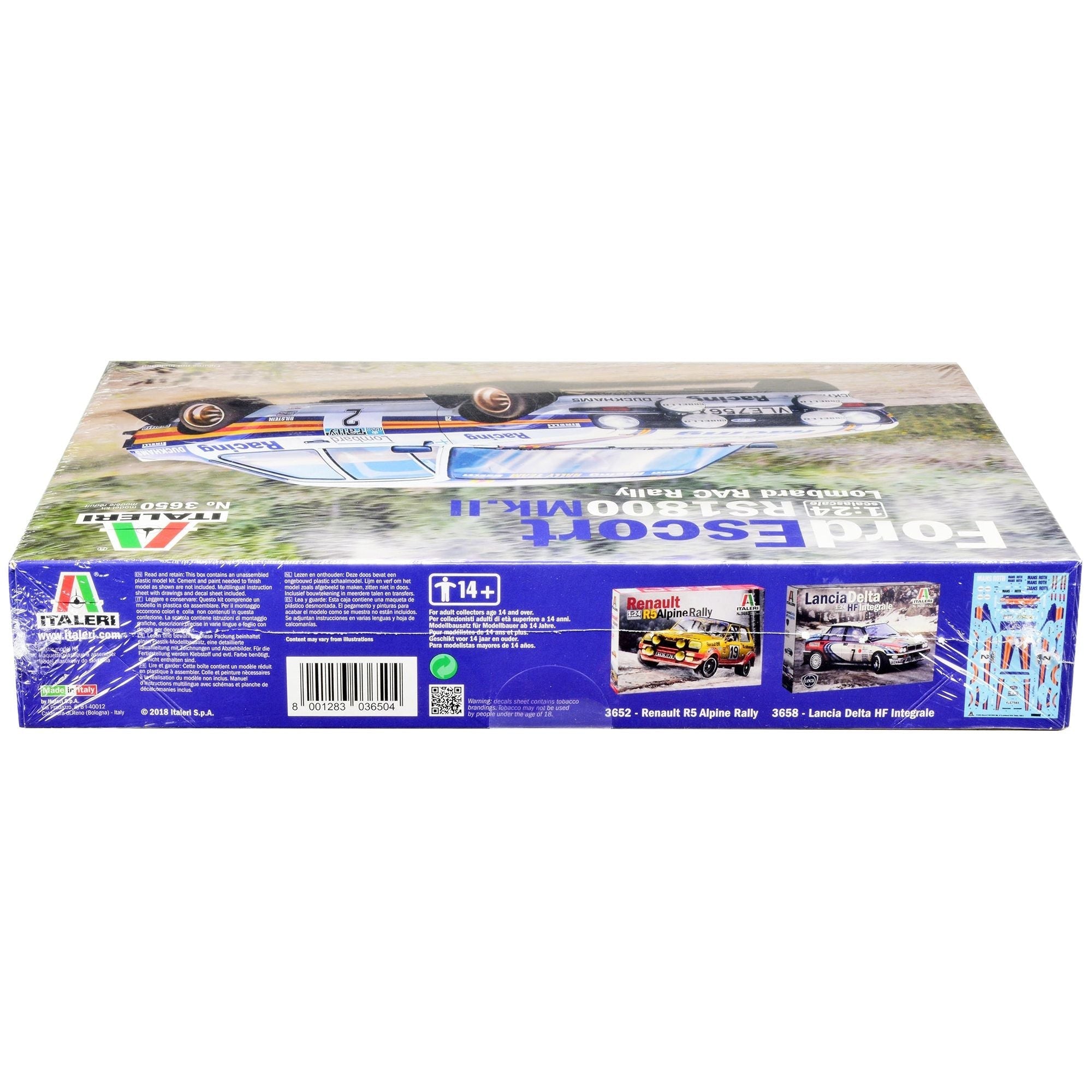 Skill 2 Model Kit Ford Escort RS 1800 Mk.II #2 Lombard RAC Rally (1981) 1/24 Scale Model by Italeri